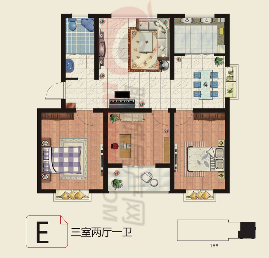 伟业61中华苑南苑户型图_聊城房产网