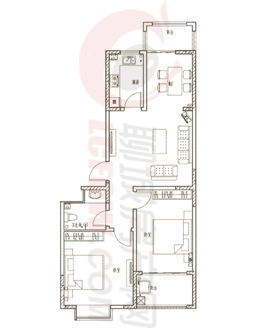 盛世名门户型图_聊城房产网