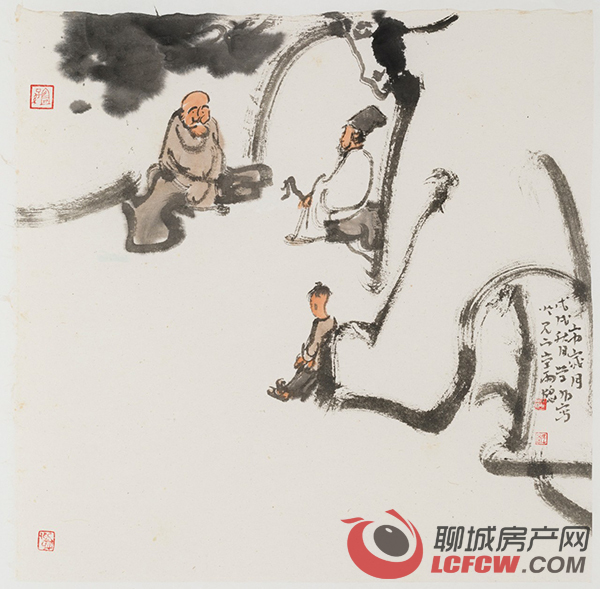 李学明   《山中岁月》    尺寸:32×32 cm