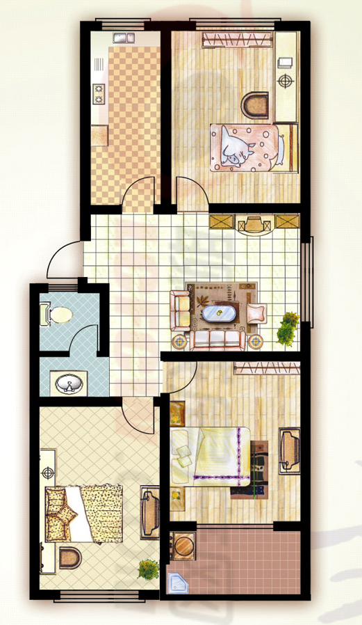 时代61清华园户型图_聊城房产网